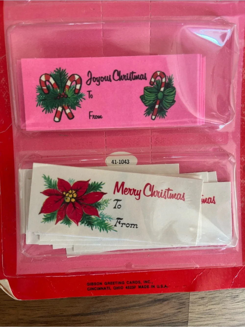 Touch of Elegance Christmas Self-Stick Gift Labels - Red & Green
